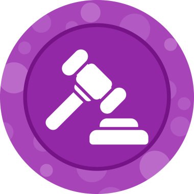 Yargıç Tokmak simgesi düz stilde