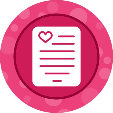 Bir kalp ve not simgesinin vektör illüstrasyonu