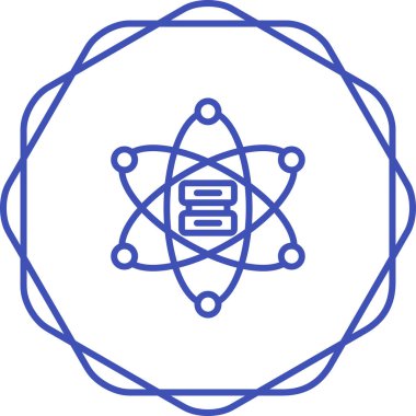 atom simgesi vektör illüstrasyonu