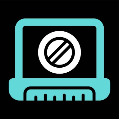 Dizüstü bilgisayar simgesi vektör çizimi