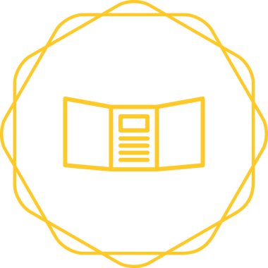 Bir kitap simgesinin vektör illüstrasyonu