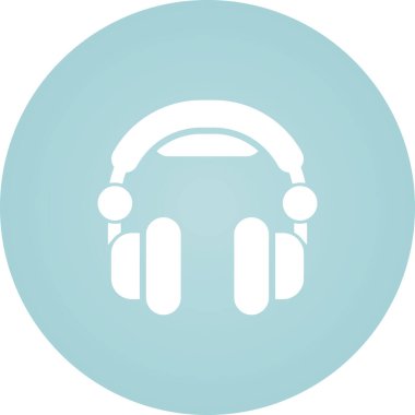 kulaklıklar web simgesi, vektör illüstrasyonu
