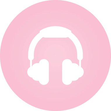 kulaklıklar web simgesi, vektör illüstrasyonu