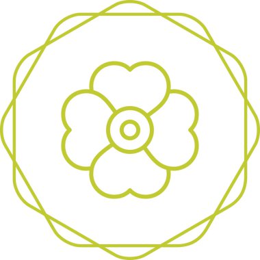 çiçek dairesel vektör simgesi