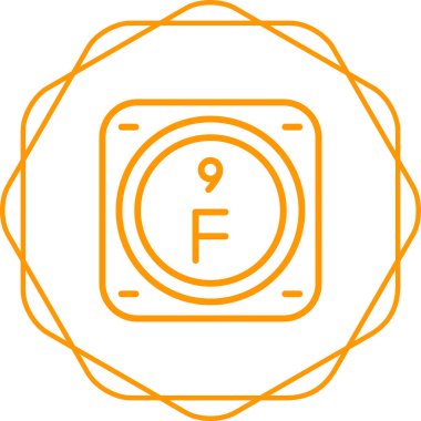 Kimyasal Element Web simgesi vektör çizimi