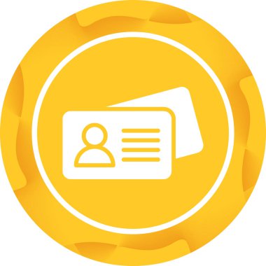 İş kartı vektör ince çizgi simgesi