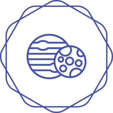 Gezegenler web simgesi vektör illüstrasyonu