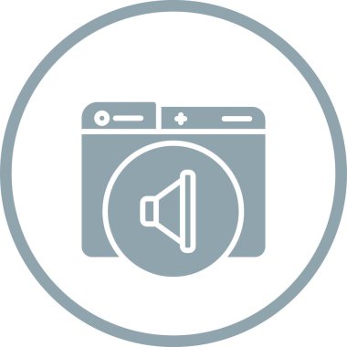 çamaşır makinesi simgesi, basit vektör çizimi