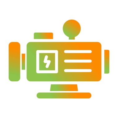 Beyaz arkaplanda şarj ikonu olan yeşil pil izole edildi. Düşük enerjili şarj işareti. Renkli daire düğmesi. vektör illüstrasyonu