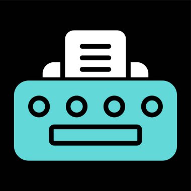 yazıcı web simgesi, basit vektör illüstrasyonu