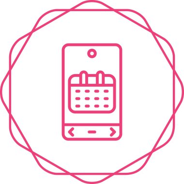 Takvim. Web simgesi basit illüstrasyon