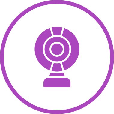 Web kamerası web simgesi vektör illüstrasyonu