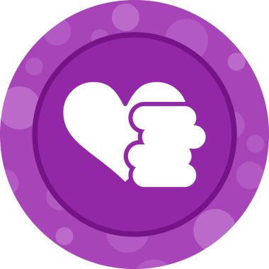 Kalp. Web simgesi basit illüstrasyon