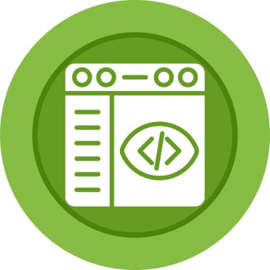 Tarayıcı. Web simgesi basit illüstrasyon