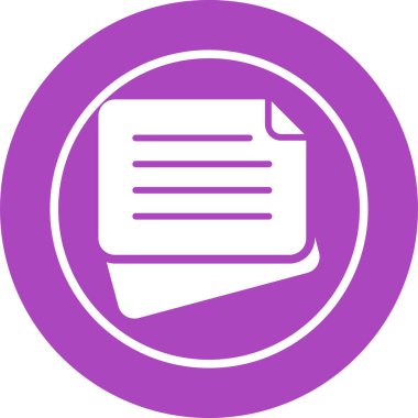 Belge. Web simgesi basit illüstrasyon