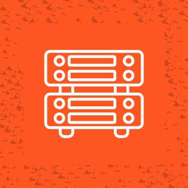 sunucu web simgesi vektör illüstrasyonu