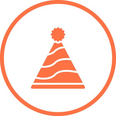 parti şapka web simgesi vektör illüstrasyonu