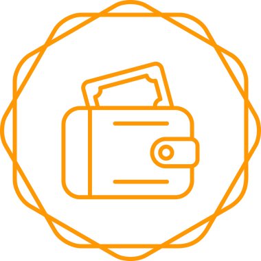 cüzdan ikonu vektör illüstrasyonu