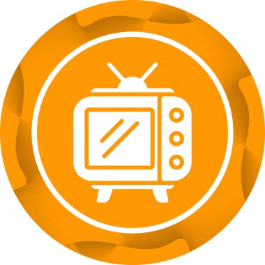 Basit vektör simgesi, televizyonun illüstrasyonu