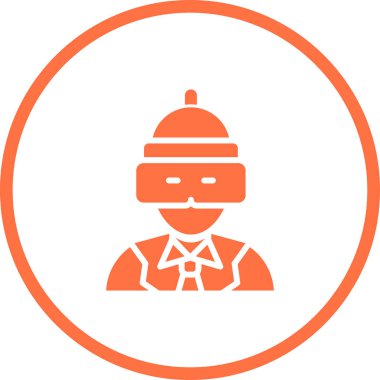 Maske takan ve şapka takan adamın vektör çizimi