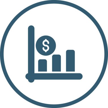 iş grafiği düz yuvarlanmış vektör simgesi