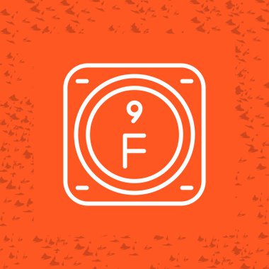 Kimyasal Element Web simgesi vektör çizimi