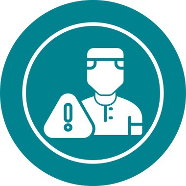 Doktor vektör ikonu. biçim düz yuvarlak sembol, kobalt rengi, yuvarlak açılar, beyaz arkaplan.