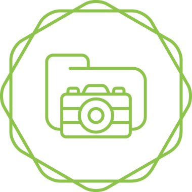 Modern kamera simgesinin vektör illüstrasyonu