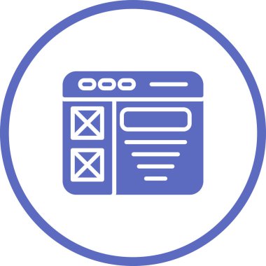 Web arayüzü, web simgesi basit illüstrasyon