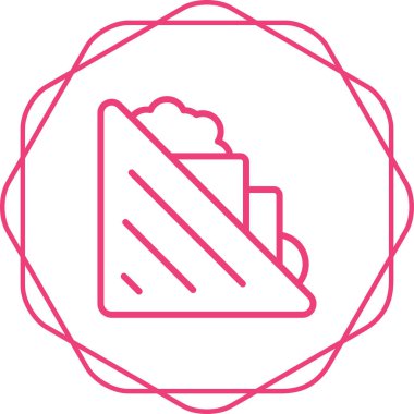 Kek. Web simgesi basit illüstrasyon