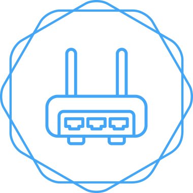 router simgesi web basit illüstrasyon