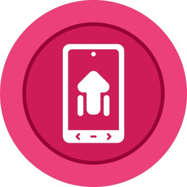 Cep telefonu simgesi, vektör illüstrasyonu