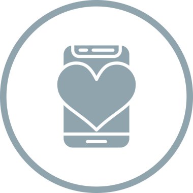 Kalp. Web simgesi basit illüstrasyon