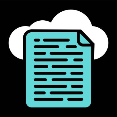 bulut hesaplama vektörü simgesi