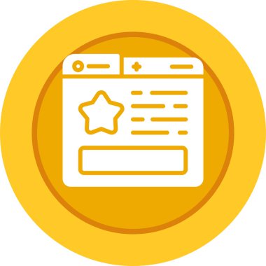 Rozet. Web simgesi basit illüstrasyon