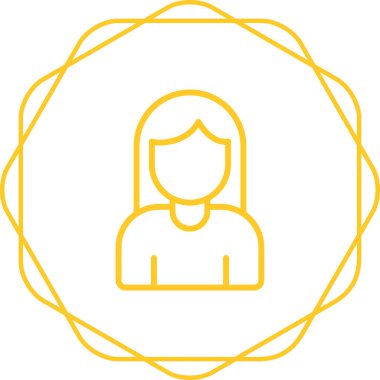 Moda tarzında izole edilmiş kadın simgesi