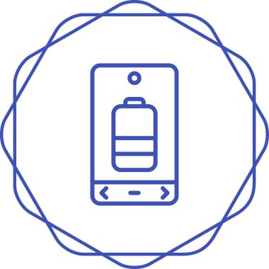 pil şarj etme simgesi ana hat biçiminde