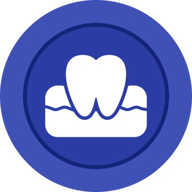 Diş simgesi vektör illüstrasyonu