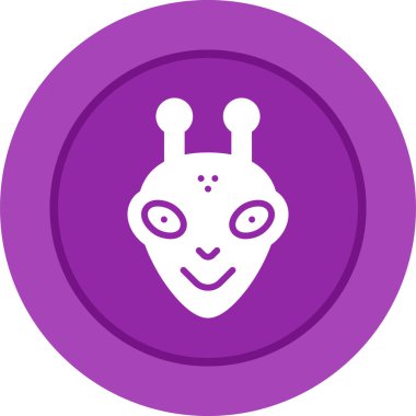 Uzaylı. Web simgesi basit illüstrasyon