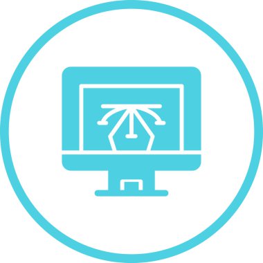 Bilgisayar. Web simgesi basit illüstrasyon