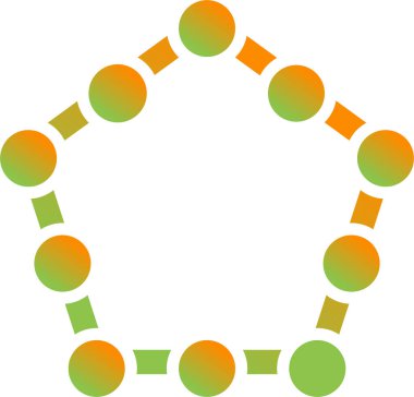 soyut dairesel geometrik element, vektör illüstrasyonu