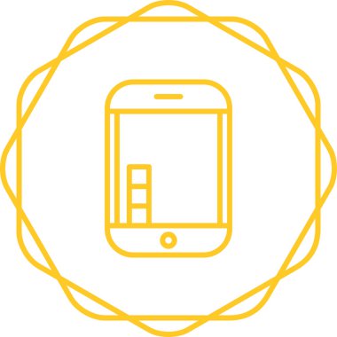 Cep telefonu simgesinin vektör illüstrasyonu