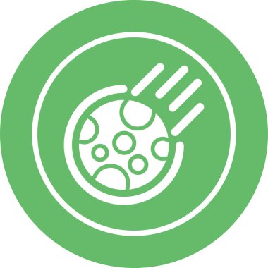 Meteor web simgesi vektör illüstrasyonu