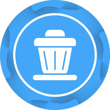 Çöp kutusu simgesi. Web için basit çöp kutusu vektör simgesi çizimi