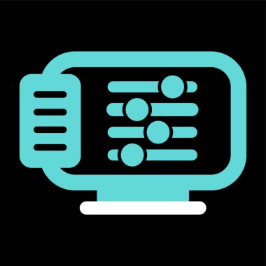 Masaüstü Bilgisayar Web simgesi vektör çizimi