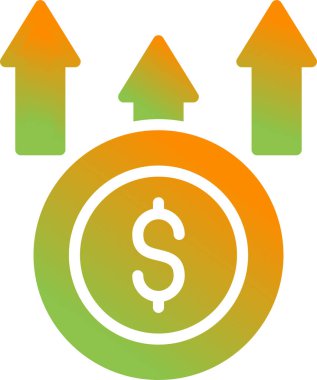 Dolar. Web simgesi basit illüstrasyon