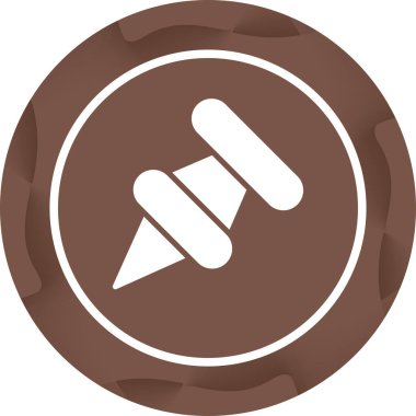 Pushpin web simgesi vektör illüstrasyonu