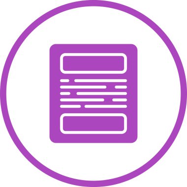 Mor gölgeli kitabın vektör simgesi