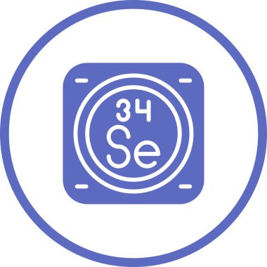Kimyasal Element Web simgesi vektör çizimi