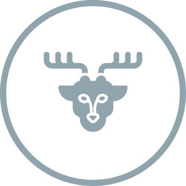 geyik simgesi, vektör illüstrasyonu